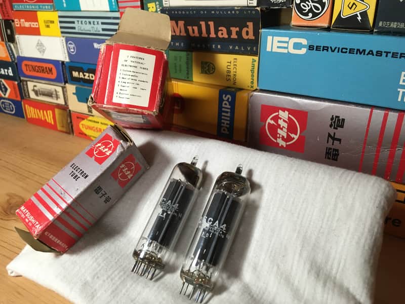 2x Matched NOS 6CA4 EZ81 Matsu/Mullard Mini Rectifier Tubes (Vintage Panasonic) ~ Several Pairs In Stock ~ Legendary Warm Tone w/ Translucent Highs image 1