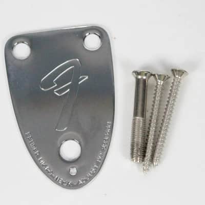 Fender Stratocaster/Telecaster 1970s Style Chrome Neck Plate Reissue 3-Bolt image 2