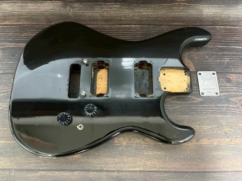 80s KRAMER JK2000 Alder Body Black HH w/Plate Made in Japan image 1