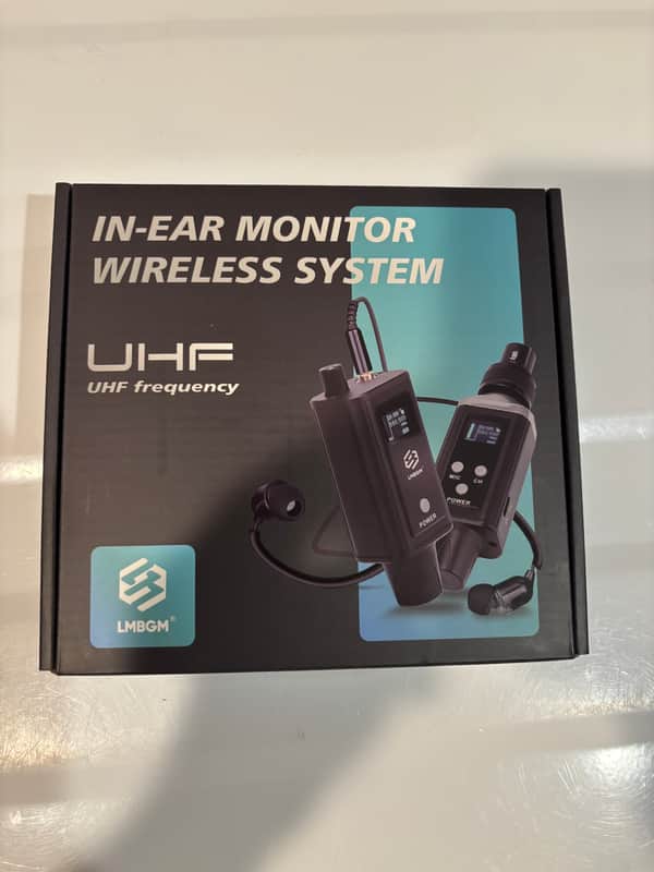 LGBGM A9 UHF Wireless In-Ear Monitor Headphone System - White - Brand New image 1