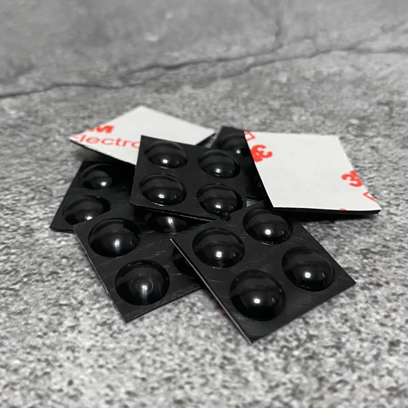 8x Black Rubber Bumper Feet Bottoms Guitar Pedal Fx Effects 3m Adhesive Stick on Sticky Precut image 1