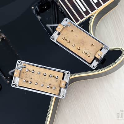 1980s Burny John Sykes LC-70JS Black Beauty Custom Vintage Guitar w/ Mono Case, Fernandes Japan image 16