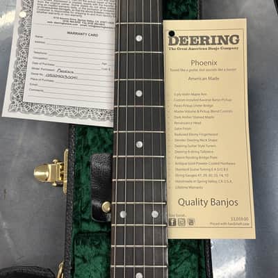 Deering Pheonix 6-string Acoustic Electric Resonator Banjo w/ Case (Excellent) *Free Shipping* image 12
