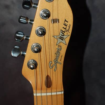 1983 Fender Made in Japan Squire Bullet Black Hard Tail Pro Setup Fender Gigbag image 6