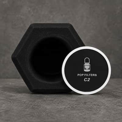 Microphone Isolation Shield with Pop Filter – 5-Sided Acoustic Foam Noise Reduction Wind Shield for Studio Recording, Podcast, Streaming & Voice Over image 2