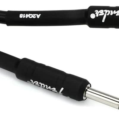 Fender Professional Series Instrument Cable, Guitar Cable, Guitar Accessories, Straight/Angle, Black, 25ft