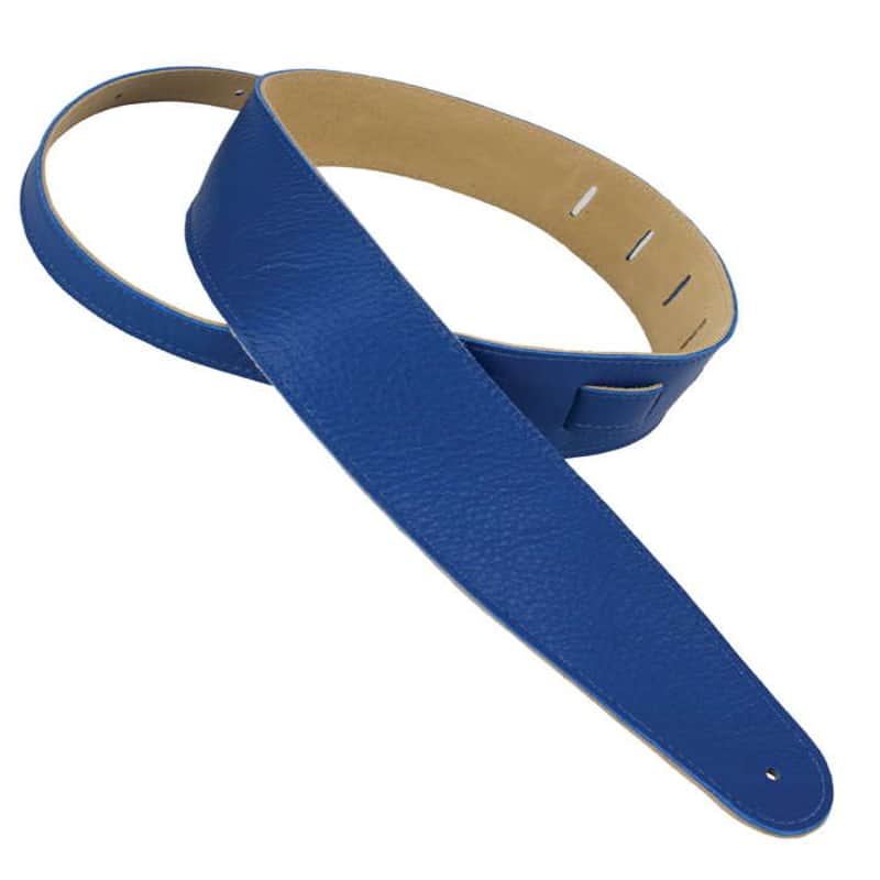 Henry Heller Leather Series, 2.5" Wide Leather Guitar Strap, Capri Bright Blue image 1