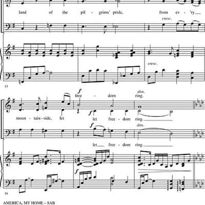 America, My Home - (Medley of "My Country 'Tis of Thee" and "America, the Beautiful") image 3