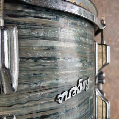 Rogers PowerTone 1969- 12x8 tom - Blue oyster image 6