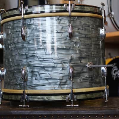 1950's Gretsch Progressive Jazz in Midnight Blue Pearl 14x20 14x14 8x12 image 5