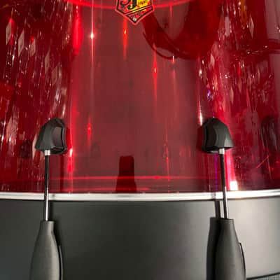 ~NEW~ SJC Josh Dun Torch Red Acrylic 12/16/22" Drum Kit Set w/ Flat Matte Black Hardware image 5