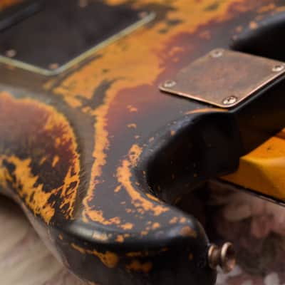American Fender Stratocaster Heavy Relic Nitro Sunburst HSS CS Texas Specials image 14
