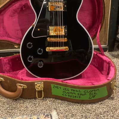 Gibson 2024 Lefty Les Paul Custom Custom shop Left Handed 2024 - Black image 2