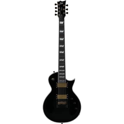 ESP LTD Deluxe EC-1007 Baritone Evertune Electric Guitar, Black image 4