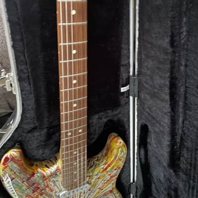 Fender FSR "Splattercaster" Standard Splatter Stratocaster with Rosewood Fretboard 2003 - 2004 - Dakota Red, Graffiti Yellow, Blue Agave, and Orange Drop over Olympic White image 4