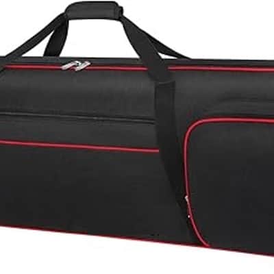 88 Key Keyboard Case Soft (Size: 53.5"x13.8"x6.8"), Padded Piano Case with Handle and Adjustable Shoulder Straps, Keyboard Gig Bag with 3 Pockets for Music Sheet Stand, Sustain Pedals, Cables image 1