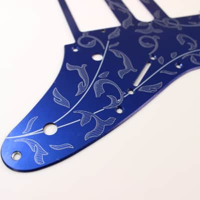Blue Tree of Life Anodized Aluminum pickguard fits Ibanez (tm) RG550 Jem RG HSH image 2