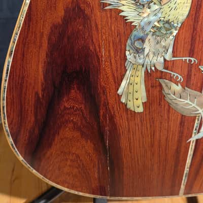 Antonio Tsai Dreadnought Acoustic Natural STUNNING Rose & Hummingbird Inlays image 16