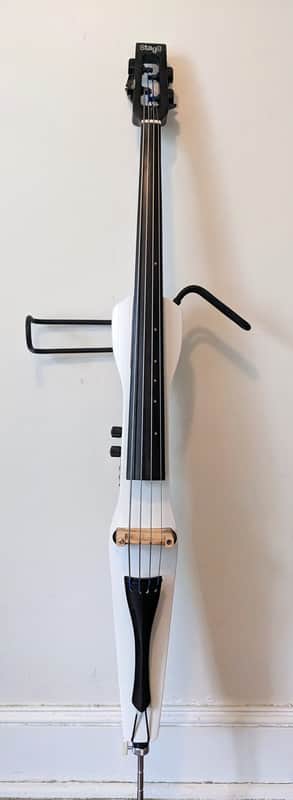 Stagg cello to KYDD 27" scale Bass Conversion 2026 - White image 1
