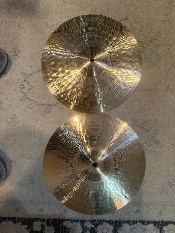 Paiste 14" Signature Dark Crisp Hi-Hat Cymbals (Pair) 1989 - Present - Traditional image 1