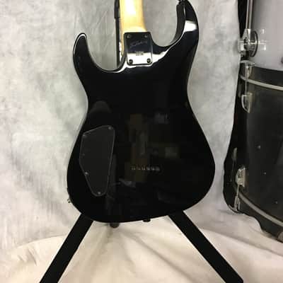 B.C. Rich ASM body art collection "Torchy" Black with flame graphic image 14