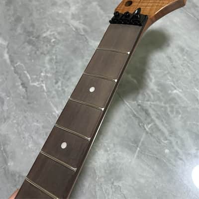 AAAA 22fret Roasted Flame Maple Electric guitar neck part rosewood locking nut image 2
