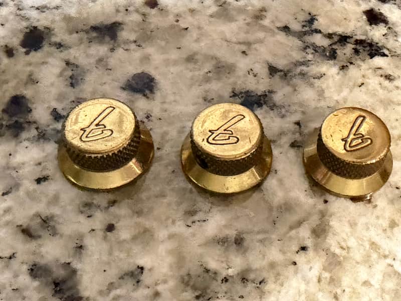 Fender The Strat Knobs Set 80s - Gold image 1