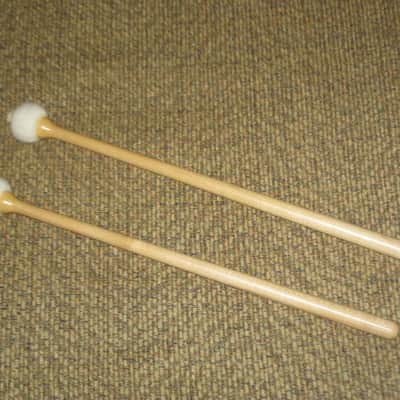 ONE pair new old stock Regal Tip 601SG, GOODMAN # 1, TIMPANI MALLETS HARD, inner wood core covered with first quality white damper felt, hard rock maple haandles / shaft (includes packaging) image 17
