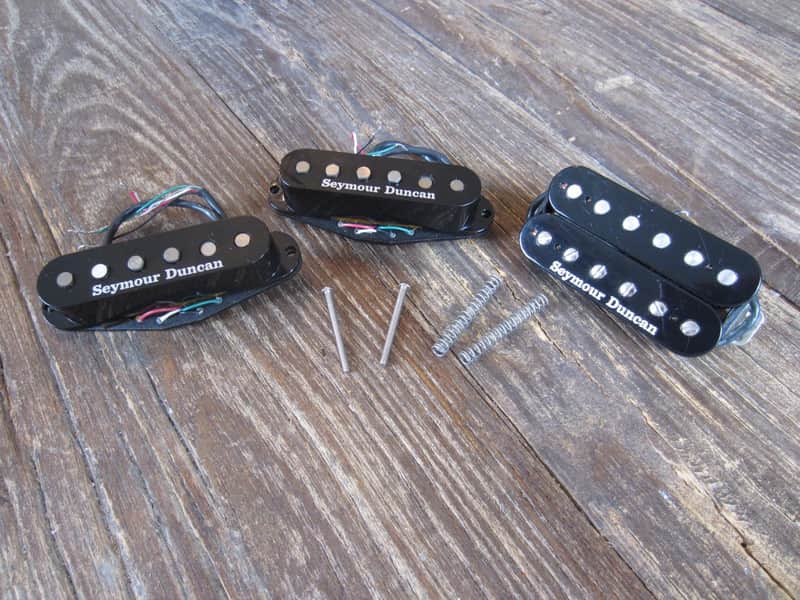Seymour Duncan HSS Set, JB Trembucker, Classic Stack Middle & Neck | Black Bobbin/Cover, Long Leads image 1