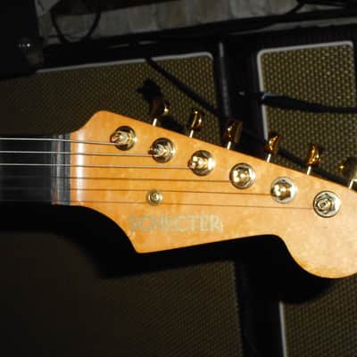 Schecter Van Nuys Hot Rod Custom Strat Super Rare! Curly Maple  1 Humbucker Cherry Sunburst image 10