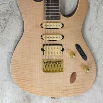Ibanez S Series S770PB Electric Guitar - Poplar Burl Natural Flat