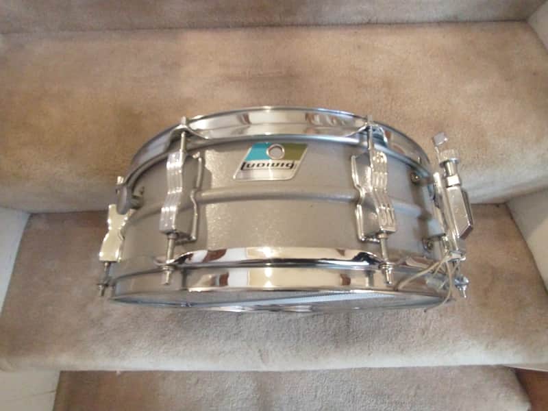 Ludwig Vintage Acrolite aluminum snare drum b&o badge excellent! image 1