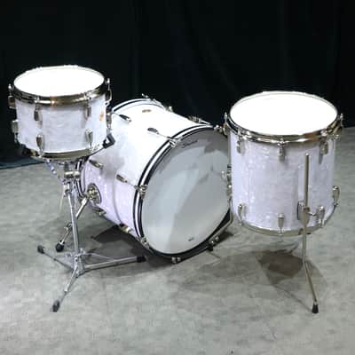 Slingerland Radio King Drum Kit 20-12-14in  White Marine Pearl image 3