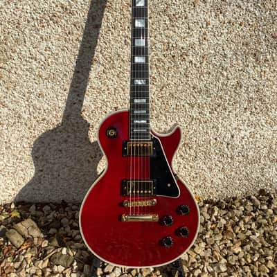 Gibson Custom Shop, Les Paul Custom, Translucent Red, 2000s image 11