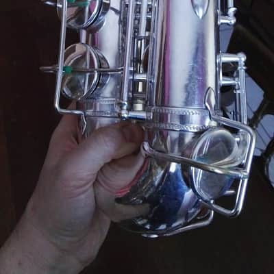 Vintage Selmer modele 22 Alto Saxophone 1924 silver plated ( fully restored ) image 8