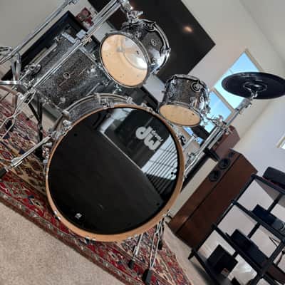 DWe Acoustic/Electronic Convertible 5pc Drum Kit with Electronic Cymbals - Black Galaxy image 11