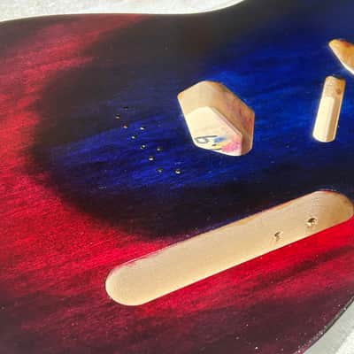 Cosmic Burst Basswood T-style guitar body - Made in USA! image 2