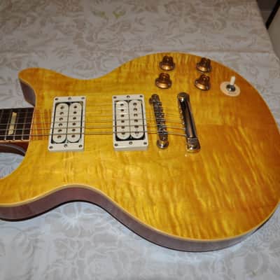 Custom Jam City Guitar by Jim Weyandt Double Cutaway - Flametop image 8