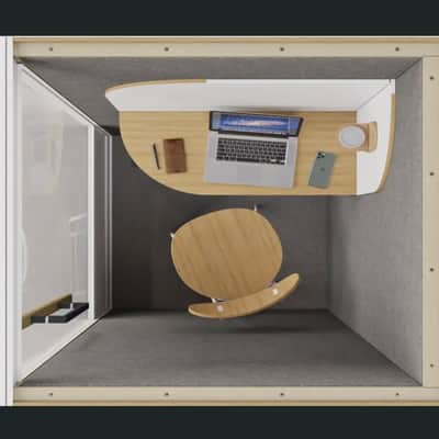 Vocal Booth/Privacy Pod ROOM 2020’s - Black Stain image 4