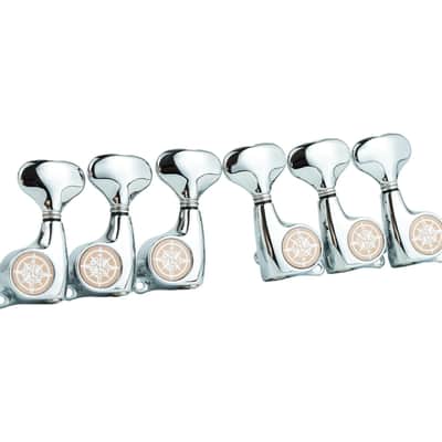 Guyker Guitar Machine Heads (3L + 3R) – 1:21 Sealed Tuning Key Pegs Tuners Set Replacement for ST TL SG Style Electric or Acoustic Guitars – Chrome image 2