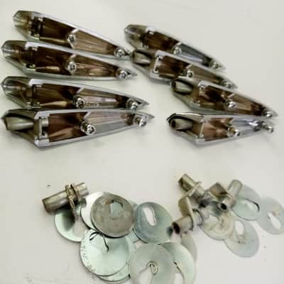 *Premier 8x Floor Tom Drum Lugs Elite Diamond Chrome Vintage 60s-70s England UK* image 3