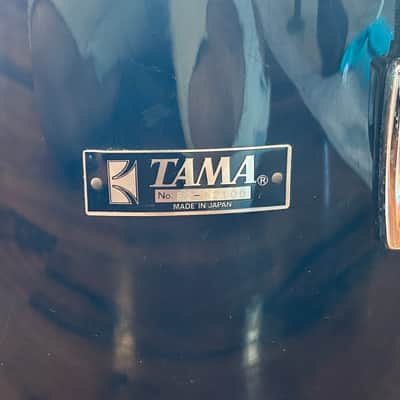 Vintage 1980s Tama Imperialstar 10 x 14 Drum Concert Tom OG Jet Black Wrap image 2