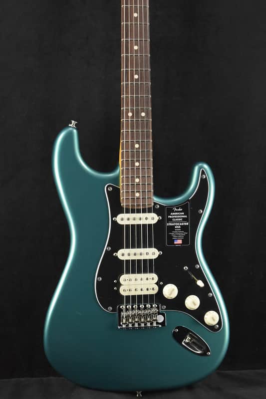 Mint Fender American Professional Classic Stratocaster HSS Faded Sherwood Green Metallic Rosewood Fingerboard image 1
