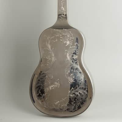 National Style 4 Tricone Squareneck Resophonic Guitar (1932), ser. #2601, original black hard shell case. image 2