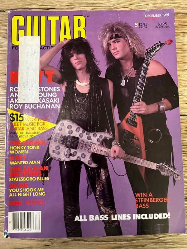 Guitar For The Practicing Musician RATT Warren DeMartini Robin Crosby Dec 1985 Back Issue with Tab image 1