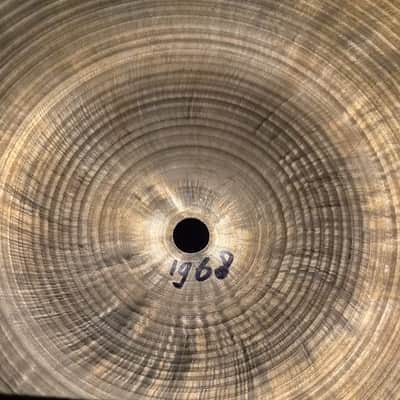 Wooding by Ufip 20", 18" , 14 " HH Jazz/light cymbals 1970s - B20 bronze image 3