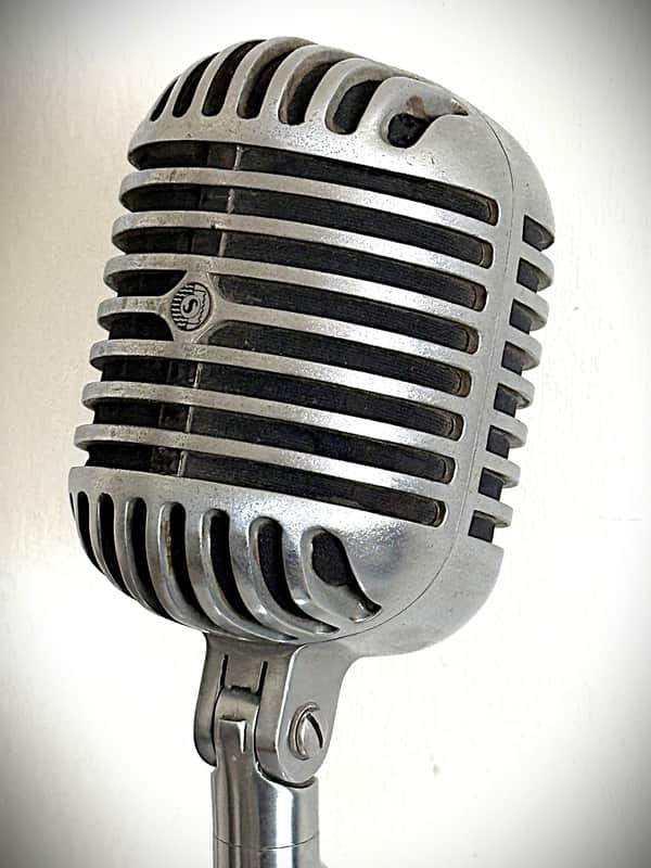 Vintage 1940s Shure 55 Dynamic Microphone, gorgeous & working, w