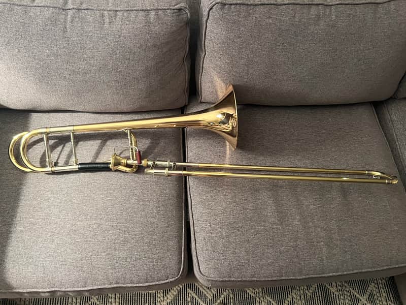 Bach 42AF Stradivarius Professional Model Bb/F Tenor Trombone with Infinity Valve 2010s - Clear-Lacquered Brass image 1