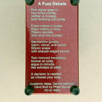 Phido Sound Fuzz Debate (Fuzz Face Derivative) 2026 image 4