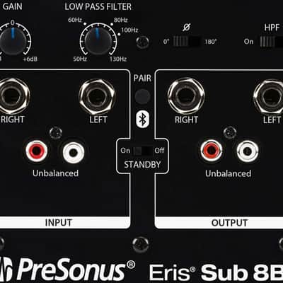 PreSonus Eris Sub 8BT 8-inch Powered Bluetooth Studio Subwoofer/ 1 Year Manufacture image 5
